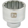 Dynamic Tools 2-3/4" X 1" Drive, 12 Point Standard Length, Chrome Socket D099482